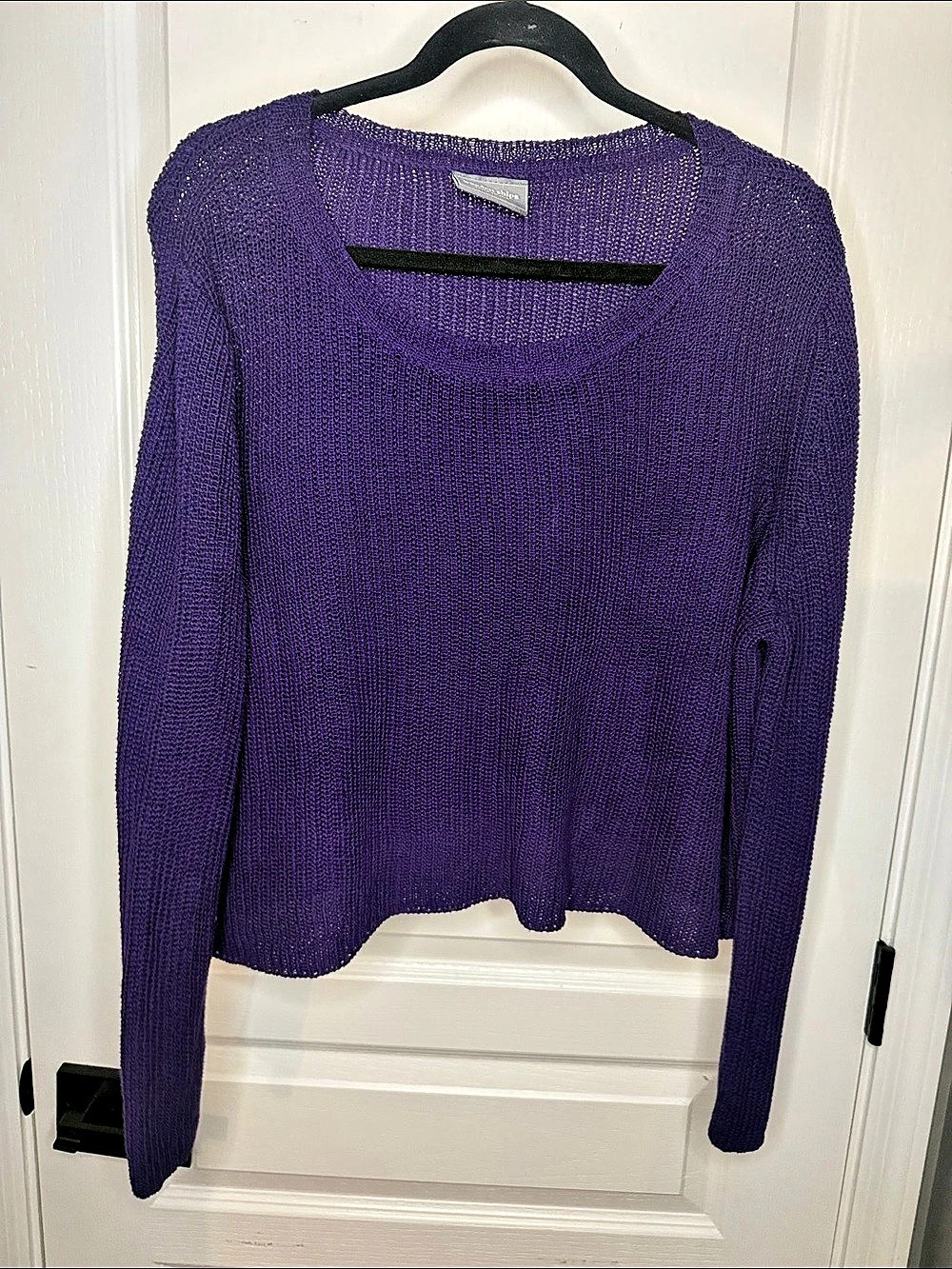 wooden ships Purple Knit Crew Neck Sweater